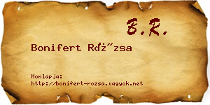 Bonifert Rózsa névjegykártya