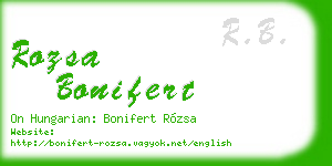 rozsa bonifert business card