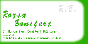 rozsa bonifert business card